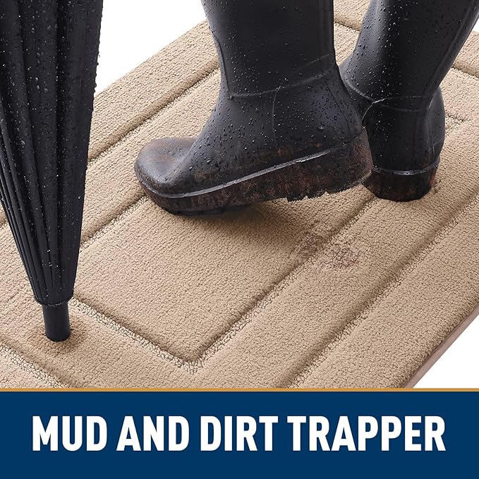 Smiry Dog Door Mat for Muddy Paws, Absorbs Moisture and Dirt, Low-Profile - Image 2
