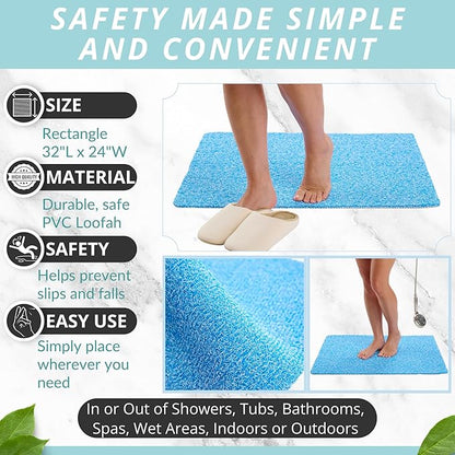 Enkosi Loofah Non-Slip Shower Mat - Image 3
