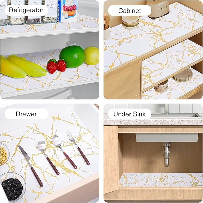 Drawer and Shelf Liner for Kitchen Cabinet, Non-Adhesive Cabinet Liner 24in x - Image 8