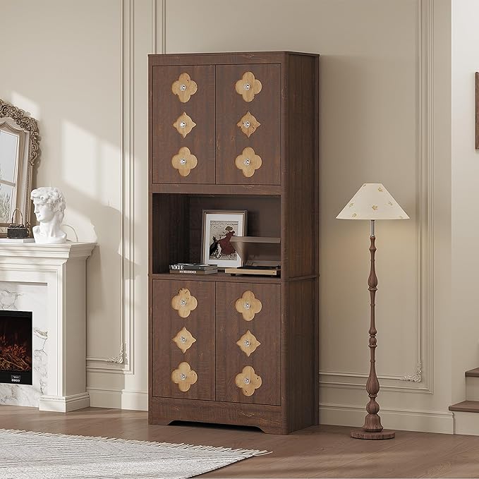 Garvee 72" Tall Pantry Cabinet, Kitchen Hutch Storage Cabinet - Image 8