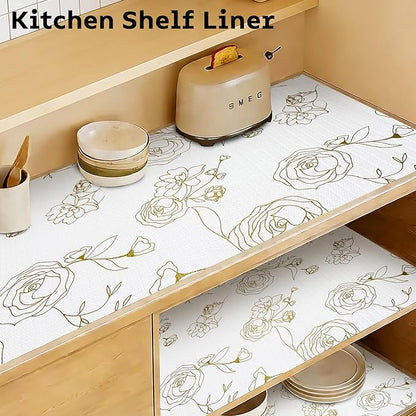 Shelf and Drawer Liner for Kitchen Cabinets Non-Adhesive, Strong Grip Non-Slip - Image 3