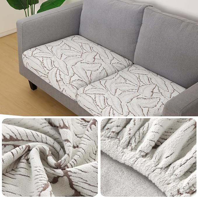 Fuloon Seat Cushion Covers, Stretch Couch Slipcovers Sofa Cushion Protective - Image 2