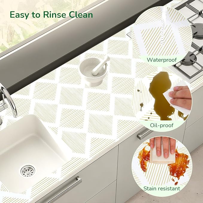 Drawer and Shelf Liner for Kitchen 17.5in x20FT, Non-Slip Non-Adhesive Cabinet - Image 5