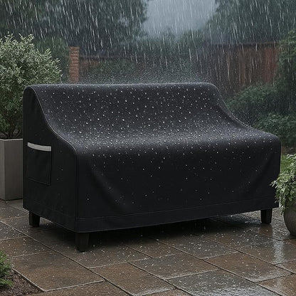 Waterproof Patio Loveseat Cover, 58.3W x 32.7D x 31H inches Heavy Duty 600D - Image 3