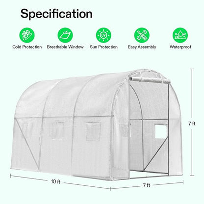 VIVOSUN 10x7x7 Ft. Large Walk in Greenhouse, Garden Plant Hot House - Image 2