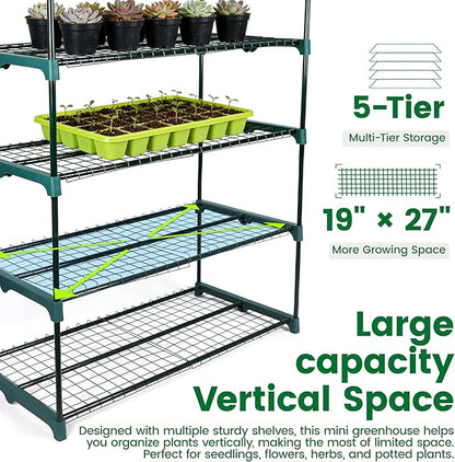 Worth Garden 5 Tier Mini Greenhouse - Image 5