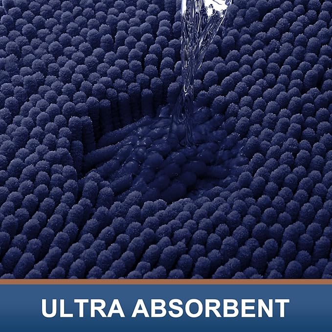 Smiry Luxury Chenille Bathroom Rugs 59x20, Extra Soft and Absorbent Shaggy Bath - Image 5