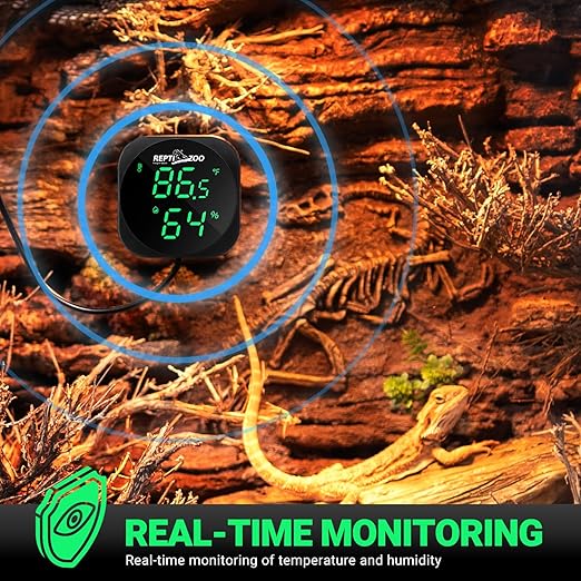 REPTI ZOO Thermometer Hygrometer, LED Digital Thermo Hygrometer - Image 3
