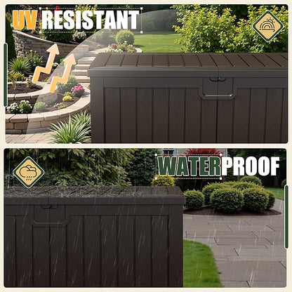JUMMICO 250 Gallon Outdoor Resin Deck Box - Image 4