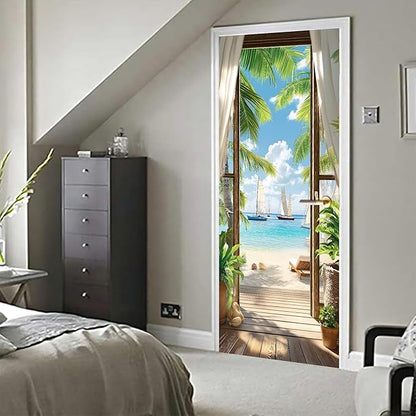 3D Door Decals Stickers Peel Stick Wall Murals Vinyl Wallpaper Self-Adhesive - Image 6