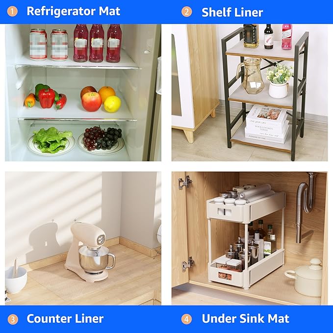 Clear Shelf Liners for Kitchen Cabinets: 11 Inch Wide Translucency Drawer Liner - Image 8