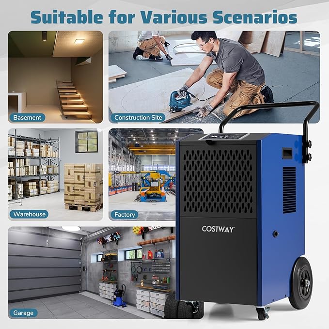 COSTWAY 154 Pints Commercial Dehumidifier - Image 6