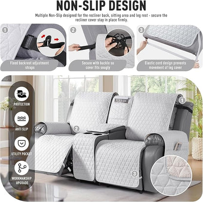 TAOCOCO 100% Waterproof Loveseat Recliner Couch Sofa Covers - Image 5
