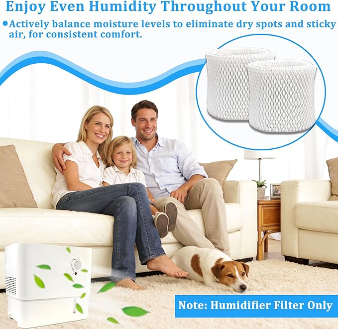 2-Pack Humidifier Filter for Pelonis Humidifier PSU10E1BB, PSU10E2FBB and - Image 3