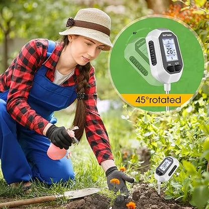 4-in-1 Soil Moisture Meter, Digital Plant Temperature/Soil Moisture Test & PH - Image 6