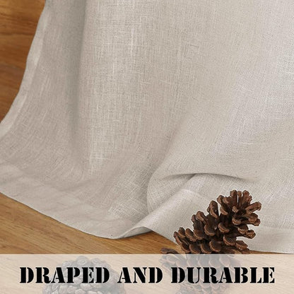 H.VERSAILTEX Natural Effect Extra Long Curtains 108 Inches Made of Linen Mixed - Image 6