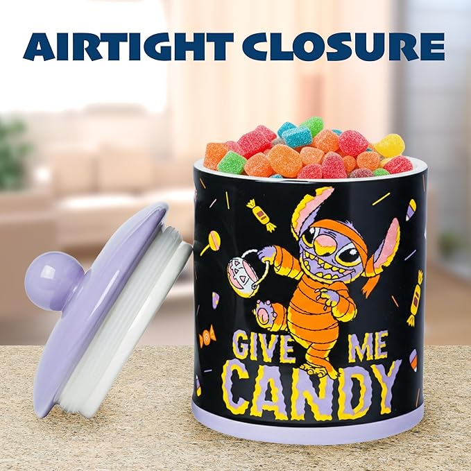 Silver Buffalo Disney Lilo and Stitch Halloween Mummy Give Me Candy Ceramic - Image 5