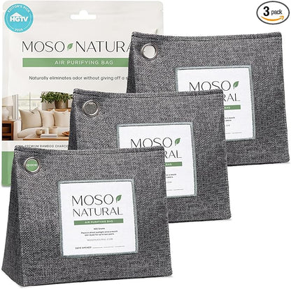 Moso Natural Air Purifying Bag 600g Premium Bamboo Charcoal Odor Absorber | Pet by MosoNatural