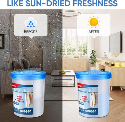 6 Pack Refillable Moisture Absorbers, 18OZ Humidity Absorber Bucket, Moisture - Image 5