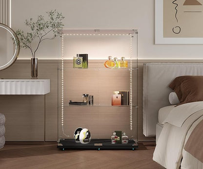 Yoluckea 3 Tiers Glass Display Cabinet - Image 6