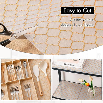 Cooyes Shelf and Drawer Liners for Kitchen Cabinets, Non Adhesive Cabinet Liner - Image 4