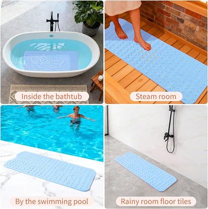 Anti-Slip Bathtub Shower mat, 39.3×15.7 inch（Approximately 100 × 40cm） Soft - Image 7