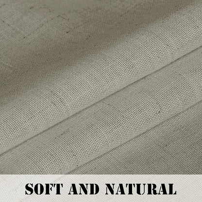 H.VERSAILTEX Linen Curtains Elegant Natural Linen Semi Sheer Curtains Energy - Image 5