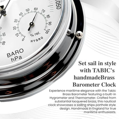 Chrome Barometer with Built-in Hygrometer &Thermometer - Image 4