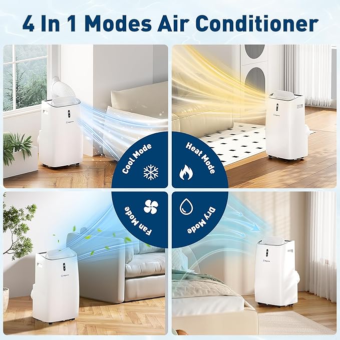 14, 000 BTU Portable Air Conditioners Cool Up to 700 Sq.Ft, Dehumidifier & Fan - Image 3