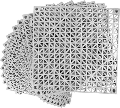 MYFAMIREA Modular Interlocking Cushion 12 Pack 11.8" x 11.8" Rubber Floor Tiles by MYFAMIREA