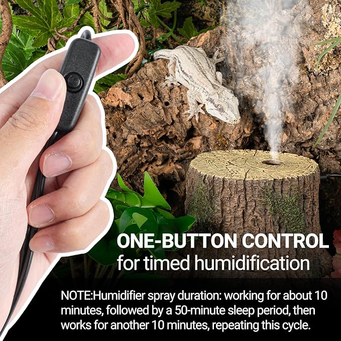 REPTIZOO Reptile Humidifier Fogger, Tree Trunk Humidifier - Image 6