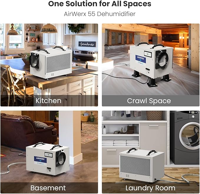 BaseAire Crawlspace Dehumidifier, 113 Pints Commercial Dehumidifiers - Image 7