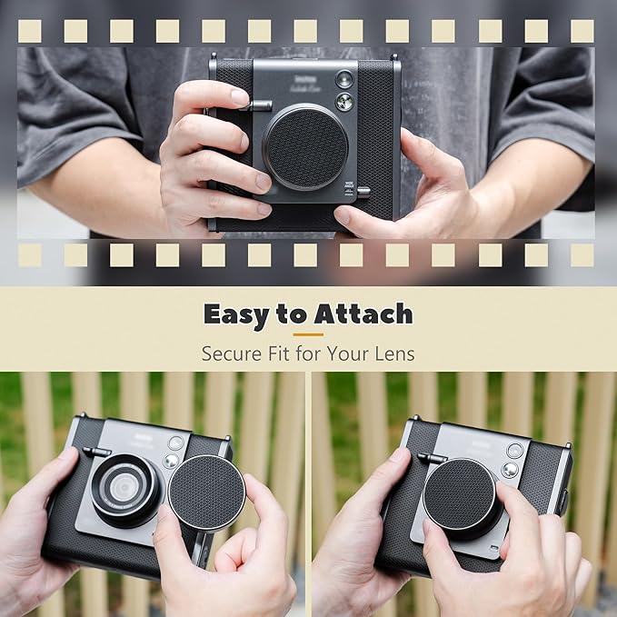 Silicone-Textured Lens Cap for Fujifilm Insta Wide Evo, Aluminum Anti-Dust - Image 4