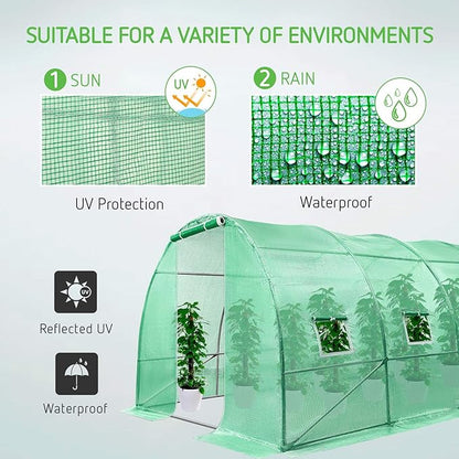 VIVOSUN 13x10x7 Ft. Large Walk in Greenhouse, Garden Plant Hot House - Image 6