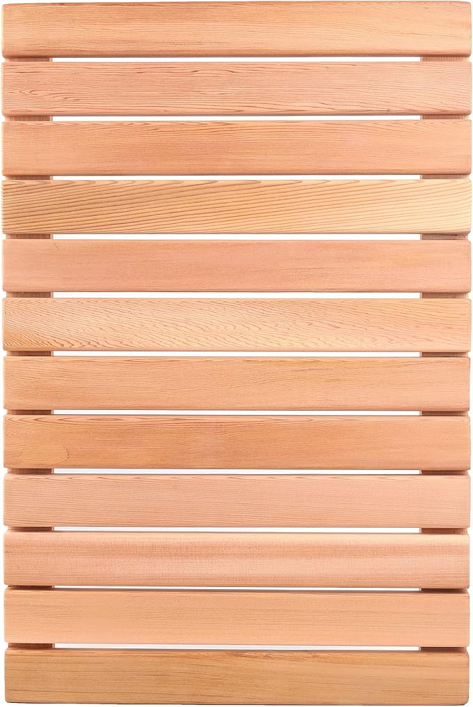 bingaai Cedar Wood Shower Mat, Cedar Wooden Bath Mats, Wood Bath Mat 23.6 × by WhenStyleMeetsPracticality