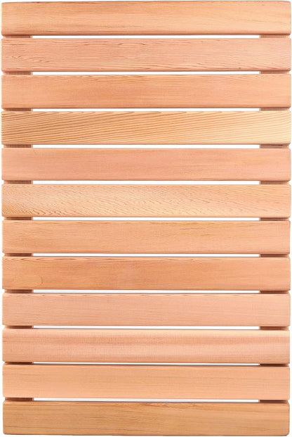 bingaai Cedar Wood Shower Mat, Cedar Wooden Bath Mats, Wood Bath Mat 23.6 × by WhenStyleMeetsPracticality