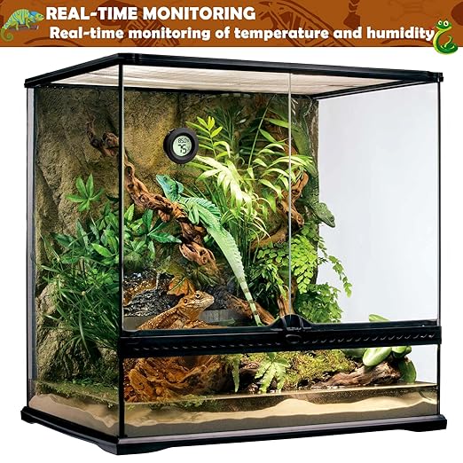 2PCS Reptile Thermometer and Humidity Gauge, Digital Adhesive Reptile Terrarium - Image 4
