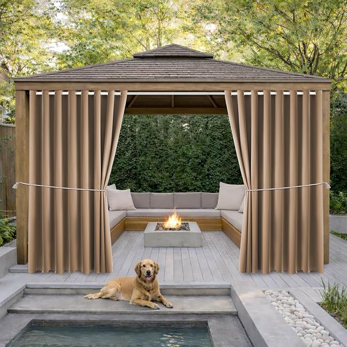 Waterproof Outdoor Curtain W105 x L108 by DivaenCamino