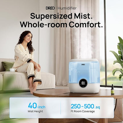 DREO Humidifiers for Bedroom, 6L Top Fill Supersized Cool Mist Humidifier for - Image 2
