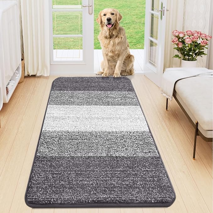 Smiry Dog Door Mat for Muddy Paws, Absorbs Moisture and Dirt, Low-Profile by Smiry
