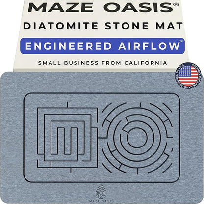 Stone Bath Mat – Instantly Dry Diatomaceous Earth Bath Mats by MAZEOASIS