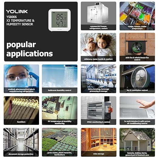 YoLink X3 Version Temperature & Humidity Sensor, Supports App Real-Time Data - Image 4