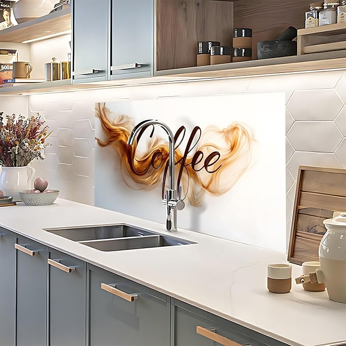NYZE Kitchen Backsplash Stickers Waterproof Stove Backsplash Protector - Image 7