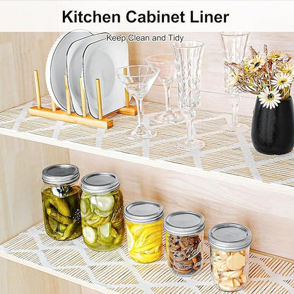 Drawer and Shelf Liner for Kitchen Cabinet, Non-Adhesive Cabinet Liner 24in x - Image 4