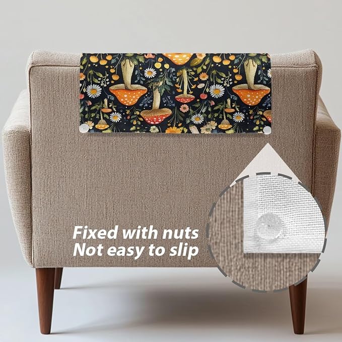 Headrest Recliner Cover Mushroom Flower Washable Dust Cover - Image 5