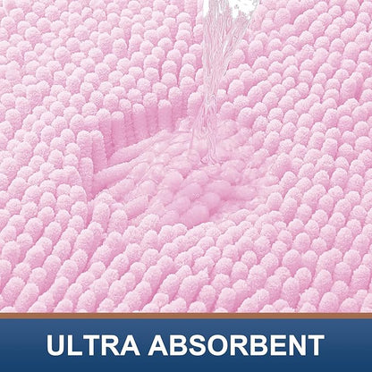 Smiry Luxury Chenille Bathroom Rugs 30x20, Extra Soft and Absorbent Shaggy Bath - Image 4