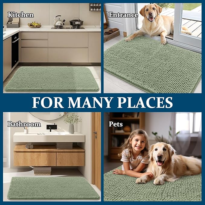 OLANLY Dog Door Mat for Muddy Paws 59x32, Absorbs Moisture and Dirt, Absorbent - Image 8