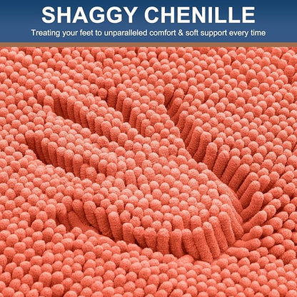 Smiry Luxury Chenille Bathroom Rugs 36x24, Extra Soft and Absorbent Shaggy Bath - Image 3