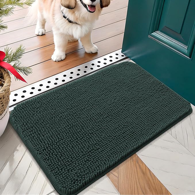 OLANLY Dog Door Mat for Muddy Paws 30x17, Absorbs Moisture and Dirt, Absorbent by OLANLY