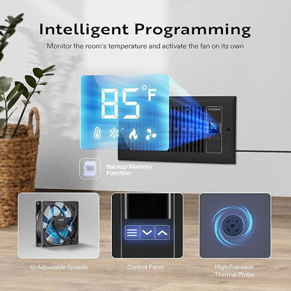 VIVOHOME Quiet Register Booster Fan - Image 6